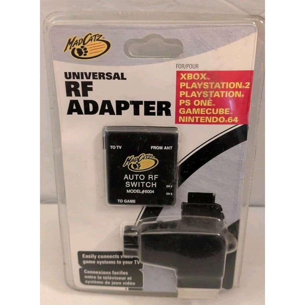 New Sealed Mad Catz Universal RF Adapter For Xbox, PS1, PS2, Gamecube, N64